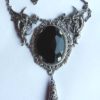 Steampunk Jewelry Black stone Gothic necklace filigree Dragon choker by pinkabsinthe steampunk buy now online
