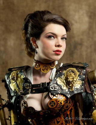 Parchment Leather Clockwork Choker by BruteForceStudios steampunk buy now online