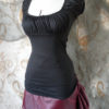 Black peasant blouse -sizes S/M and M/L by AliceAndWillow steampunk buy now online