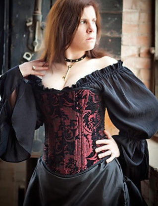 Chemise, Black Cotton Blouse, Peasent Top, Steampunk, Renaissance, Costume by SilverLeafCostumes steampunk buy now online