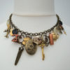Statement charm necklace - vintage charms assemblage - bronze Junkyard Angel #2 by EmporiumCuriosities1 steampunk buy now online