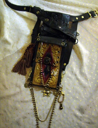 HOLSTER BELT POUCH, Renaissance Faire Belts/Pouches, Sample in photos is Sold, 1 of kinds, Free shipping domestic 48 usa states by DejaReViewGreenArts steampunk buy now online