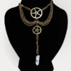 Tesla Necklace (Quartz point) - OOAK Unique Steampunk Gothic Clockwork Neo Victorian Victoriana Jewellery by spankyspanglerdesign steampunk buy now online