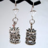 Carousel charm earrings vintage style antique silver merry-go-round by PirateTreasures steampunk buy now online