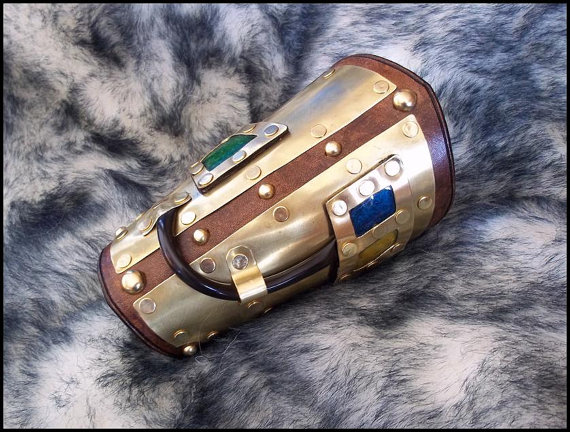 Custom Steampunk Half or Quarter Length Bracer (Materials Deposit) by SteamViking steampunk buy now online