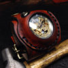 Steampunk pocket watch style leather wrist watch by SkinzNhydez steampunk buy now online