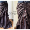 Handmade Brown Bustle Fishtail Skirt Victorian Steampunk Frills Goth Overskirt Apron drapery by handmadebyreplay steampunk buy now online