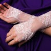 Peach and White Fingerless Gloves / Burlesque / Gothic / Steampunk / Caberet / Bohemian / Elegant / Romantic / Vintage / Victorian by DreamsDay steampunk buy now online
