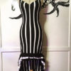 Beetlejuice Dress - Steampunk Dress - Striped Dress - Made to Order by PatchedJester steampunk buy now online