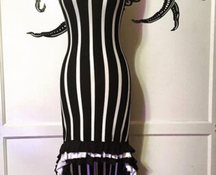 Beetlejuice Dress - Steampunk Dress - Striped Dress - Made to Order by PatchedJester steampunk buy now online