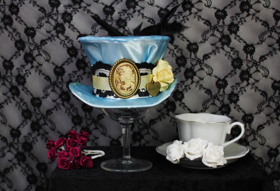 Victorian/Alice in Wonderland - Mini Top Hat by JustAsStrangeAsIAm steampunk buy now online