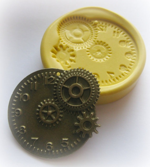 Gears Clock Steampunk Mold Gothic Jewelry DIY Resin Clay Moulds by WhysperFairy steampunk buy now online
