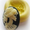 Lady Skull Cameo 18x20mm Mold Silicone Flexible Kawaii Moulds by WhysperFairy steampunk buy now online