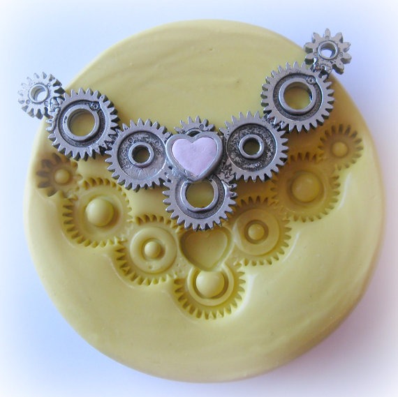 Gears Steampunk Mold Gothic Jewelry DIY Resin Clay Moulds by WhysperFairy steampunk buy now online