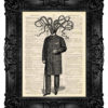 CTHULHU Victorian Gothic Decor Funny Office Decor Necronomicon HP Lovecraft Steampunk Octopus Decor Surreal Art Gift for Geek Wall Art 47 by MadameBricolagePrint steampunk buy now online