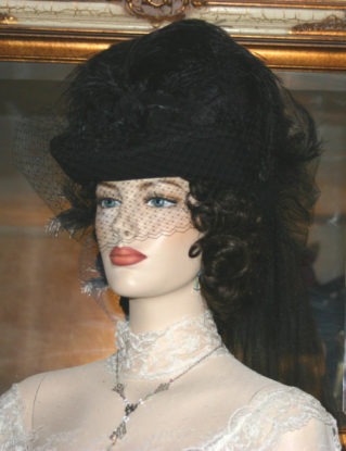 SASS Hat Victorian Style Steampunk Hat Mourning Hat "Spirit of Seattle" by EastAngelHarborHats steampunk buy now online