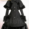Sweet Gothic Lolita Warm Fur Wool Coat&Fur Cape*Black Lady 80 FREE EXPRESS SHIPPING by Fanplusfriend steampunk buy now online