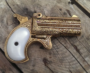 Derringer BORDERLANDS FIONA Flintlock Pirate pistol Steampunk Gun Replica Non Firing Prop Cosume Larp & Cosplay by PropCornShop steampunk buy now online