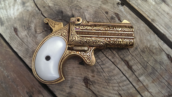 Derringer BORDERLANDS FIONA Flintlock Pirate pistol Steampunk Gun Replica Non Firing Prop Cosume Larp & Cosplay by PropCornShop steampunk buy now online
