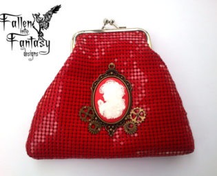 Retro Cameo Steampunk Clutch by FallenIntoFantasy steampunk buy now online