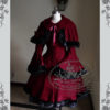 Classic Gothic Lolita Thick Wool Coat&Fur Cape*Dark Red Lady 80 FREE EXPRESS SHIPPING by Fanplusfriend steampunk buy now online