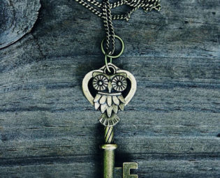 ORIGINAL Vintage Owl Key Necklace - Bronze - by MythicalFolk steampunk buy now online