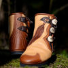 Feather & Leather Moccasin Boots - Custom Moccasins - Earth Boots - Women's Boots - Fairy Moccasins - Forest Pixie Boots - Feather Design by SoulPathShoes steampunk buy now online