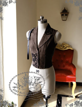 Steampunk Steel Boned Suedette Corset Vest*FREE EXPRESS SHIPPING by Fanplusfriend steampunk buy now online