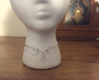 Silver metal choker, elven choker, silver metal necklace by TheNerdyWino steampunk buy now online