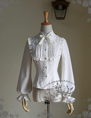 Scented Corsage Classic Lolita Lacing Up Back Long Sleeves Blouse*FREE EXPRESS SHIPPING by Fanplusfriend steampunk buy now online
