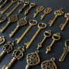 Keys to the Kingdom - Skeleton Keys - 75 x Vintage Keys Antique Bronze Brass Skeleton Keys Old Skeleton Set by thejourneysend steampunk buy now online