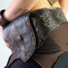 LONGLEAF - Handmade Leather Utility Belt With Pouch Renaissance Festival Hip Pockets Belt Zootzu Belt Burning Man Steampunk Belt - BLACK by zootzugarb steampunk buy now online