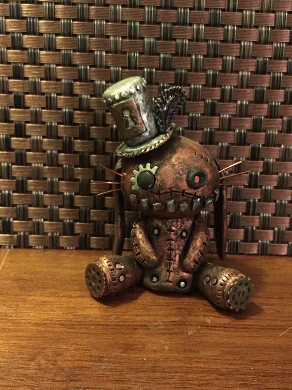 Steampunk Hat Figurine "Stitch In Time" by EsotericalMe steampunk buy now online