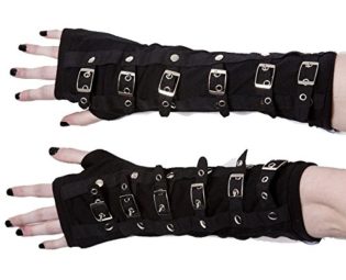Restyle Pair of GOTHIC ARMWARMERS Adjustables Straps and Buckles steampunk buy now online