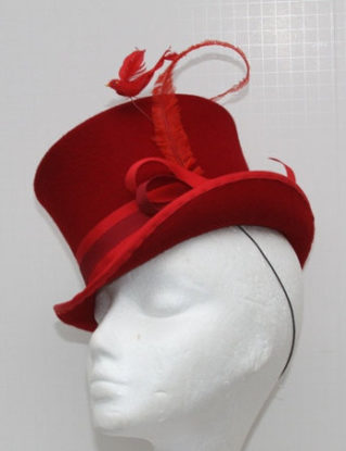 Mini Top Hat Percher Red Hat Women Millinery Costume by perhapsTurquoise steampunk buy now online