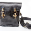 Upcycled Rubber shoulder bag Handseewed by TanjaSchroder steampunk buy now online