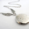 Silver Locket with stunning antiqued silver wings by FunkyGlam steampunk buy now online