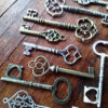 40 pcs assorted mixed antiqued bronze, silver, and copper skeleton keys steampunk vintage style charms pendants wholesale lot bulk wedding by aniknition steampunk buy now online