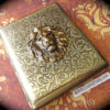 Large Size Lion Cigarette Case Extra Big Antiqued Brass Tone Metal Wallet Gothic Victorian Steampunk Brass Lion Vintage Inspired by CosmicFirefly steampunk buy now online