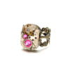 Steampunk Ring OCTOBER ROSE PINK Steampunk Watch Ring Birthstone Ring Antique Brass Ring Steam Punk Steampunk Jewelry Victorian Curiosities by VictorianCuriosities steampunk buy now online