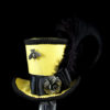 RESERVED FOR MELISSA - Bumblebee Yellow and Black Mini Top Hat Fascinator, Alice in Wonderland, Mad Hatter Tea Party, Derby Hat by TheWeeHatter steampunk buy now online