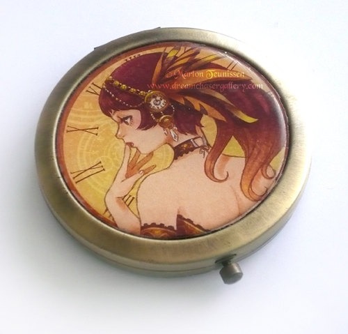 Compact Mirror Time lady by dreamchaserart steampunk buy now online