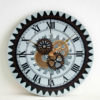 Wall Clock on Vinyl LP Record with Steampunk Gears - Rustic Home Decor - Industrial Wall Decor - Wall Accent - Unique Wall Clock by GoldenDaysDesigns steampunk buy now online