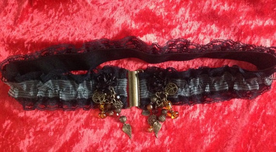 Original Handcrafted Steampunk Style Belt with Brass Coloured Embellishments by TribalOriginals steampunk buy now online