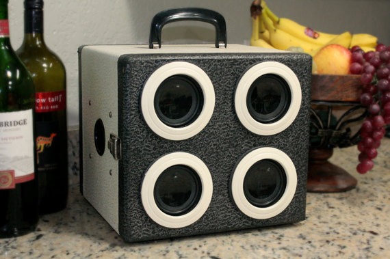 VINTAGE SUITCASE SPEAKERS - Bluetooth Radio - Retro Antique Steampunk Luggage - MP3 Player - Repurposed, Upcycled, Restored & Unique by VictoryRadios steampunk buy now online