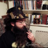 Black goth / steampunk top hat with three moths on by EphemeralEmbroidery steampunk buy now online