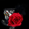 Black, White, and Red Rose Garden Mini Top Hat Fascinator, Alice in Wonderland, Mad Hatter Tea Party, Derby by TheWeeHatter steampunk buy now online