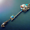 Steampunk key necklace, seahorse necklace, mermaid key, crystal key necklace, ocean necklace, magic, bronze key necklace, abalone shell,OOAK by CindersJewelryDesign steampunk buy now online
