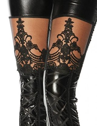 Black Steampunk Gothic Leggings Sizes S/L steampunk buy now online