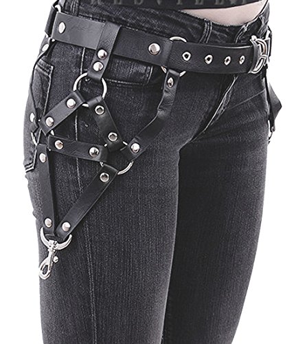 Restyle Hips belt "TRIANGLE BELT" gothic accessory, harness, O-rings steampunk buy now online